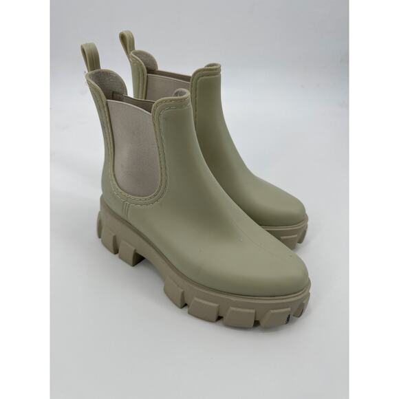 Jeffrey Campbell Women Cream Pleu Platform Waterproof Rain Boots Size 7 - Picture 2 of 9